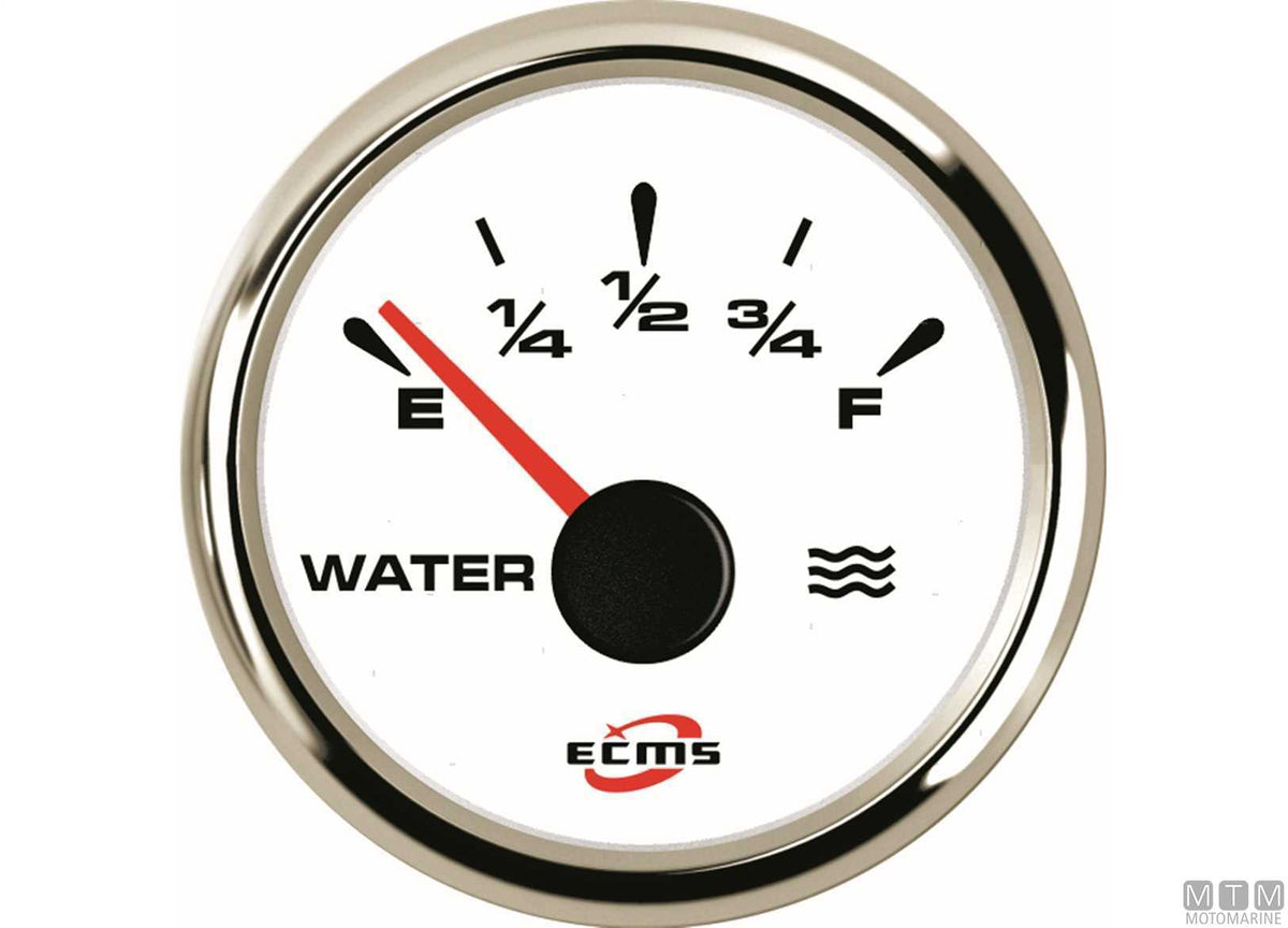 Ammeter 80A White/Chrome - original photo Motomarine Srl