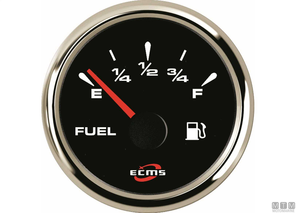 Pressure gauge 10 bar Black/Chrome - original photo Motomarine Srl
