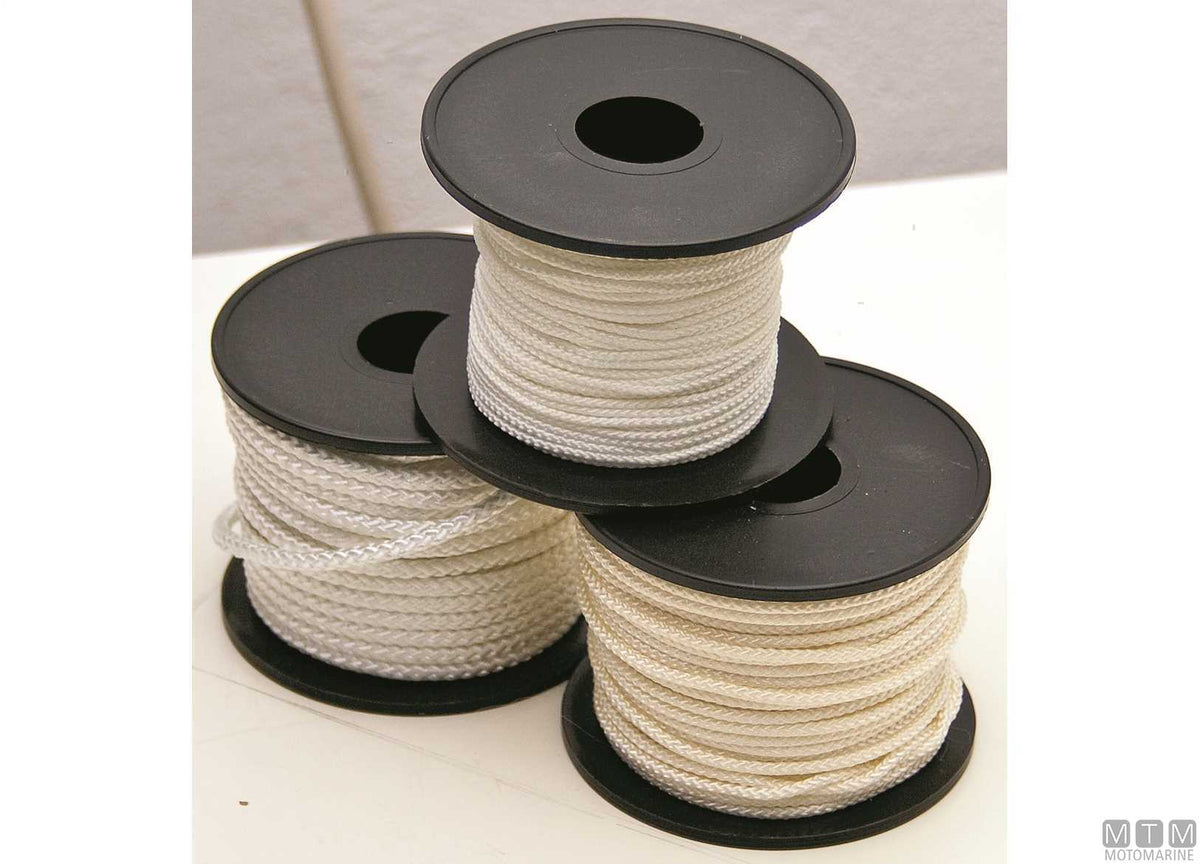 White polyester braided line reel Ø1 mm 40 m - original photo Motomarine Srl