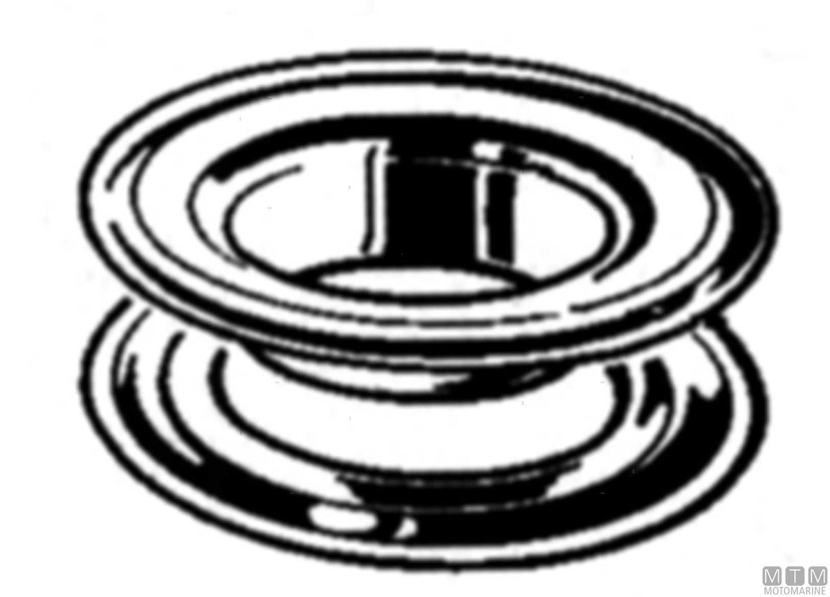 Press eyelet for swivel button in chrome-plated brass - original photo Motomarine Srl