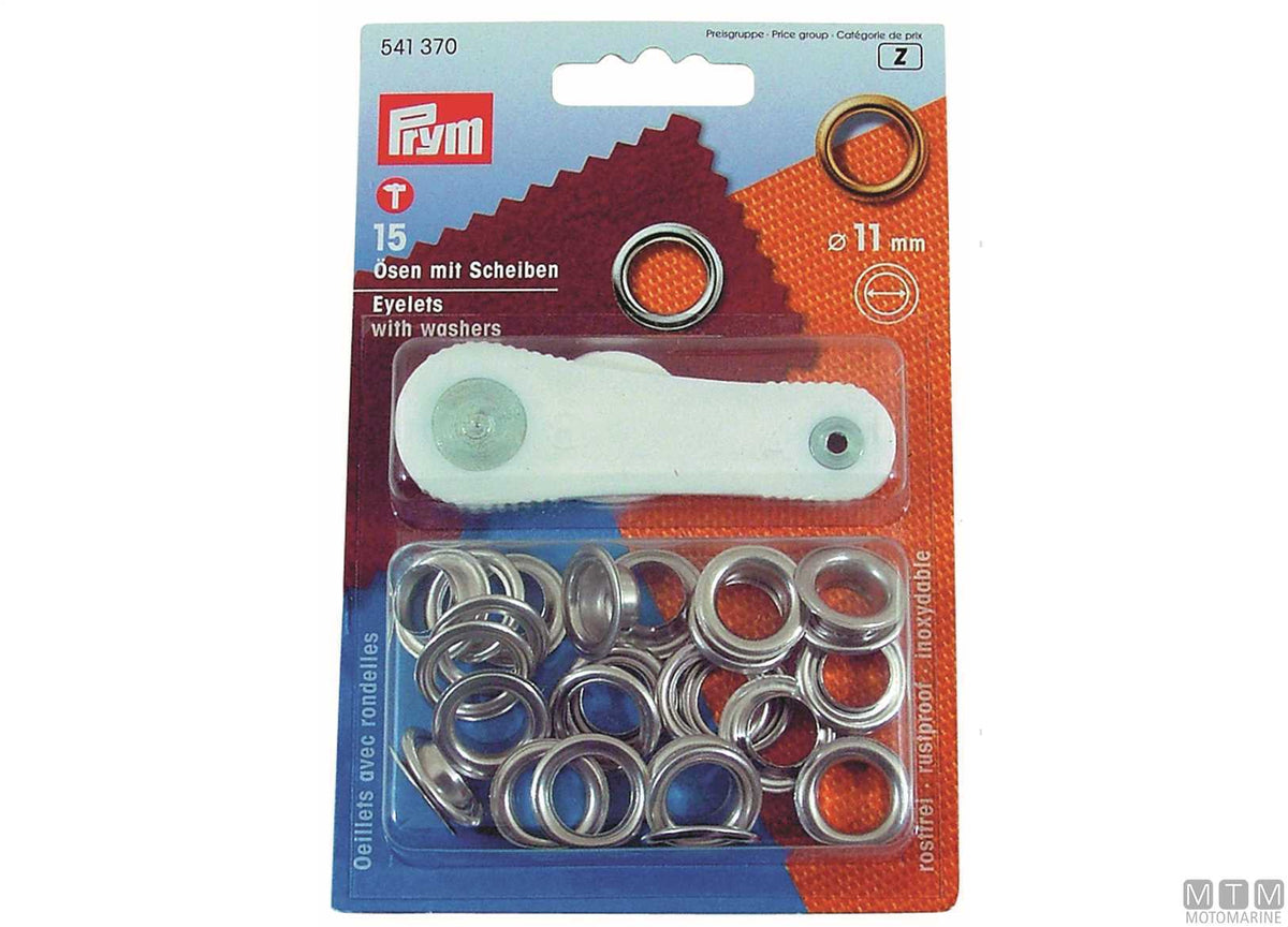Eyelets Ø11 mm pack of 15 pcs in blister - original photo Motomarine Srl
