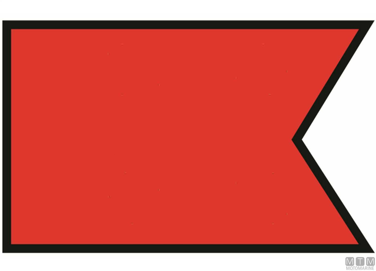 Signal flag B Bravo, 40 x 60 cm - original photo Motomarine Srl