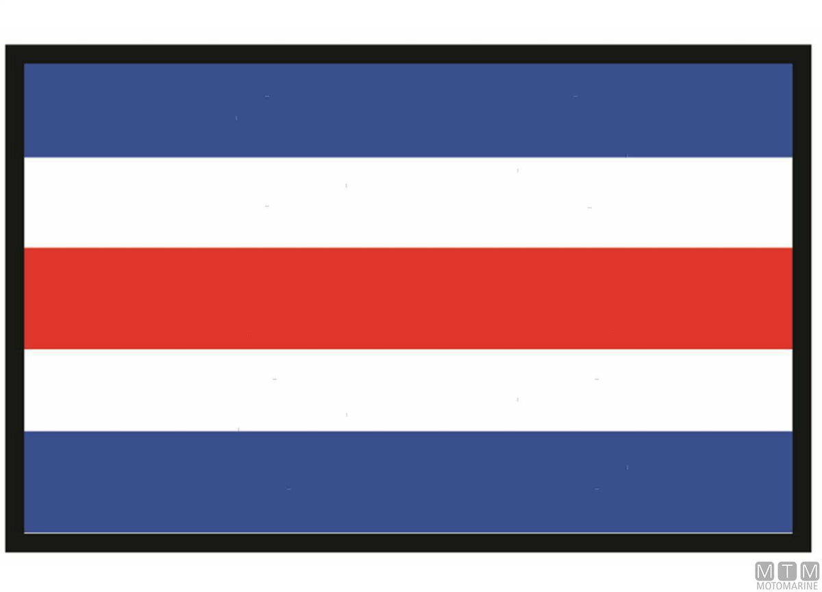Signal flag C Charlie, 40 x 60 cm - original photo Motomarine Srl
