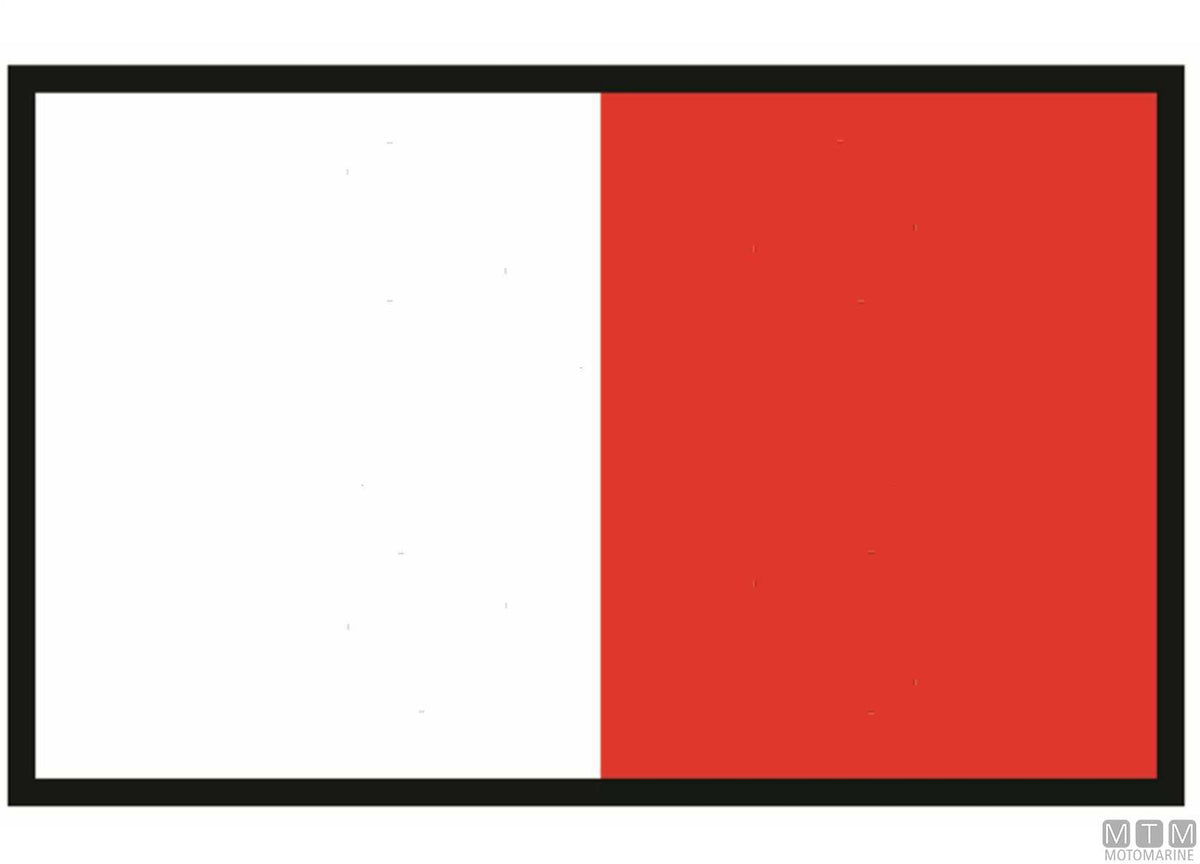 Signal flag H Hotel, 40 x 60 cm - original photo Motomarine Srl