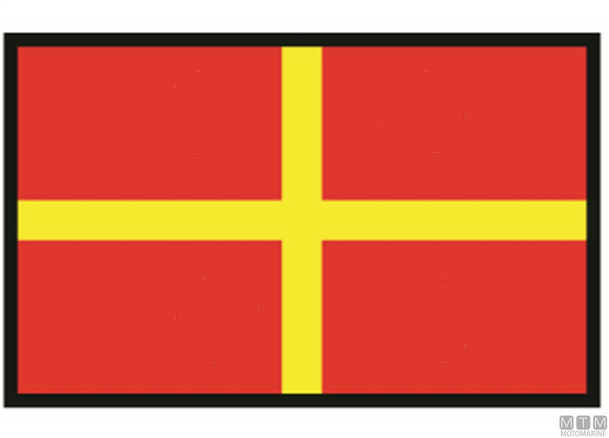 Signal flag R Romeo 20x30 cm - original photo Motomarine Srl