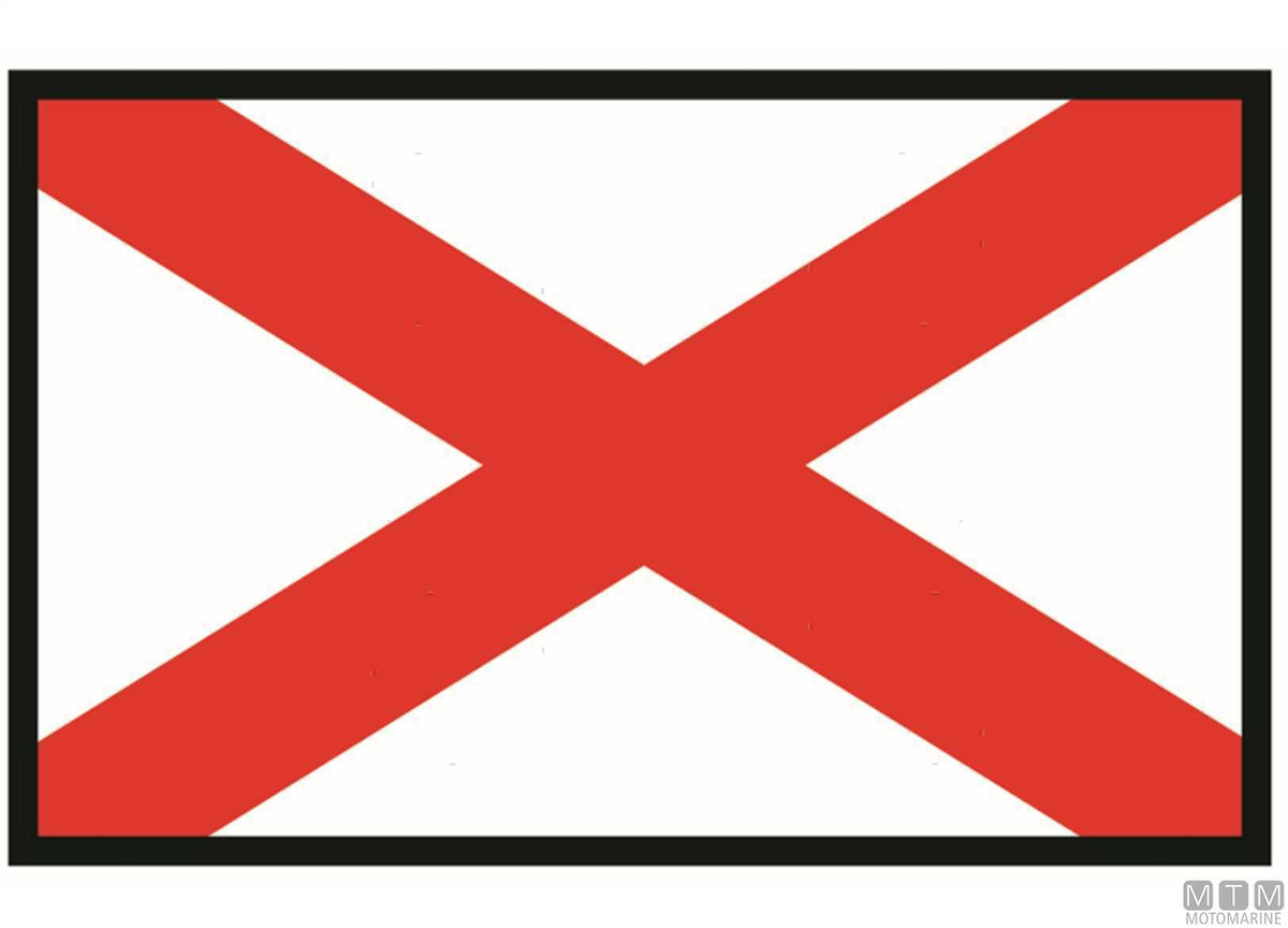 Signal flag V Victor 40x60 cm - original photo Motomarine Srl