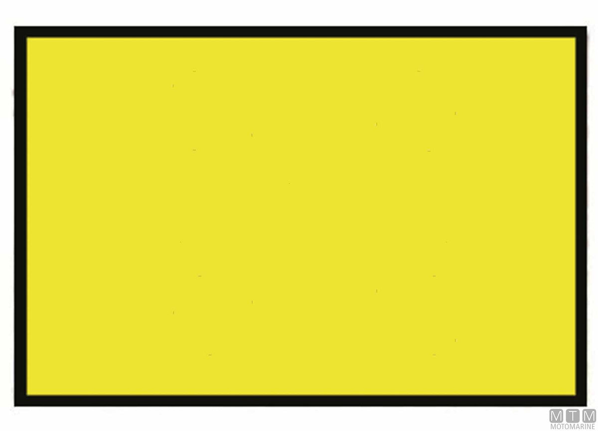 Yellow signal flag 30x45 cm - original photo Motomarine Srl