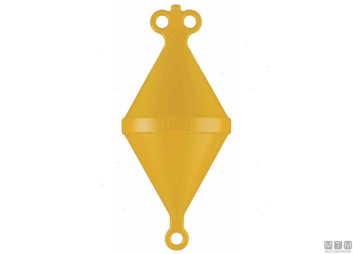 Biconical mooring buoy XL white Ø50 cm H103 cm - original photo Motomarine Srl