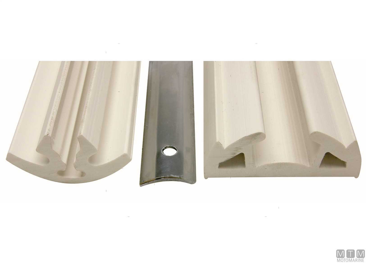 End cap for Bino profile H65 mm white - original photo Motomarine Srl