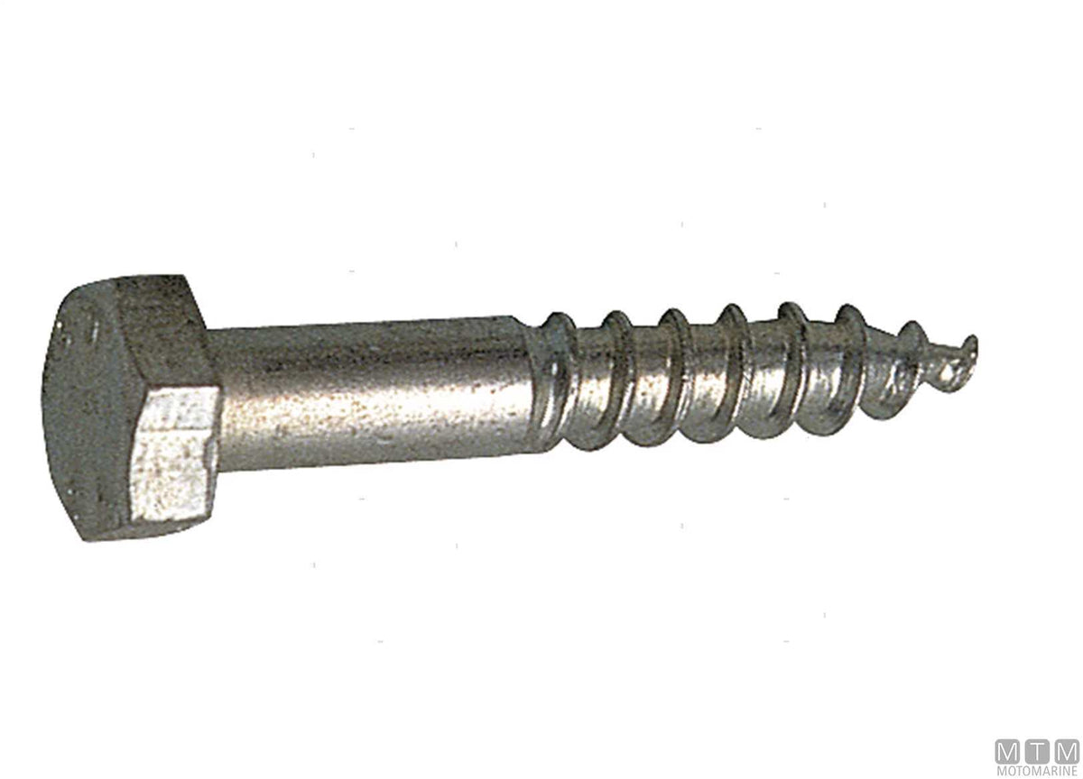 DIN571 A2 stainless hex head wood screws 8x100 10 pcs - original photo Motomarine Srl
