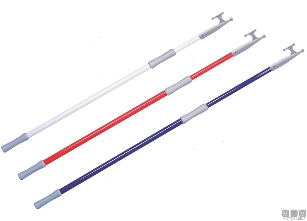 Telescopic boat hook 120/200 cm, white - original photo Motomarine Srl