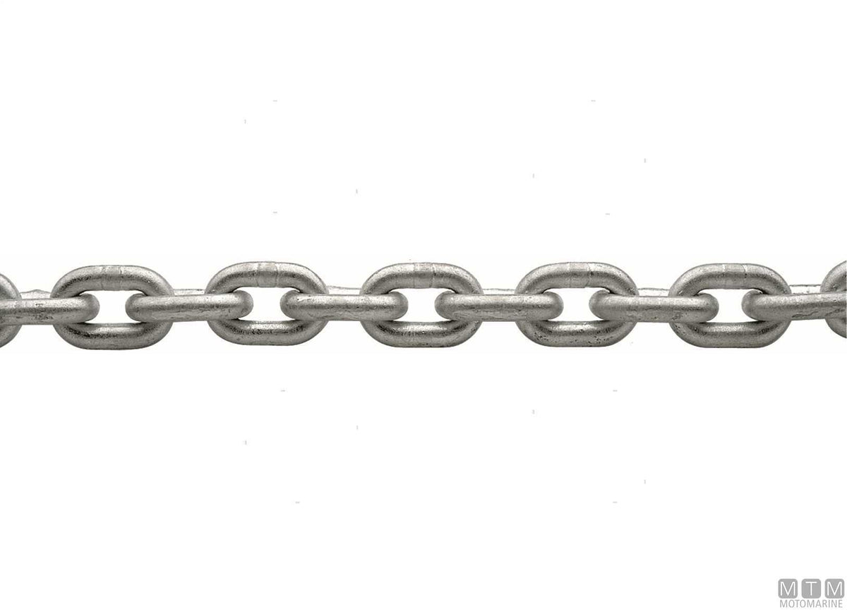 Calibrated chain DIN766 Ø7 mm 30 m galvanized steel G43 - original photo Motomarine Srl