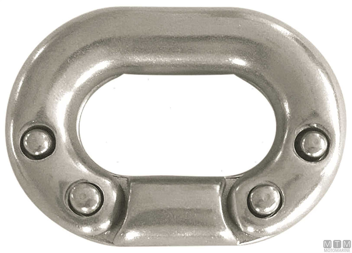 Connecting link for chain Ø10 mm 8 pins stainless steel 316 - original photo Motomarine Srl