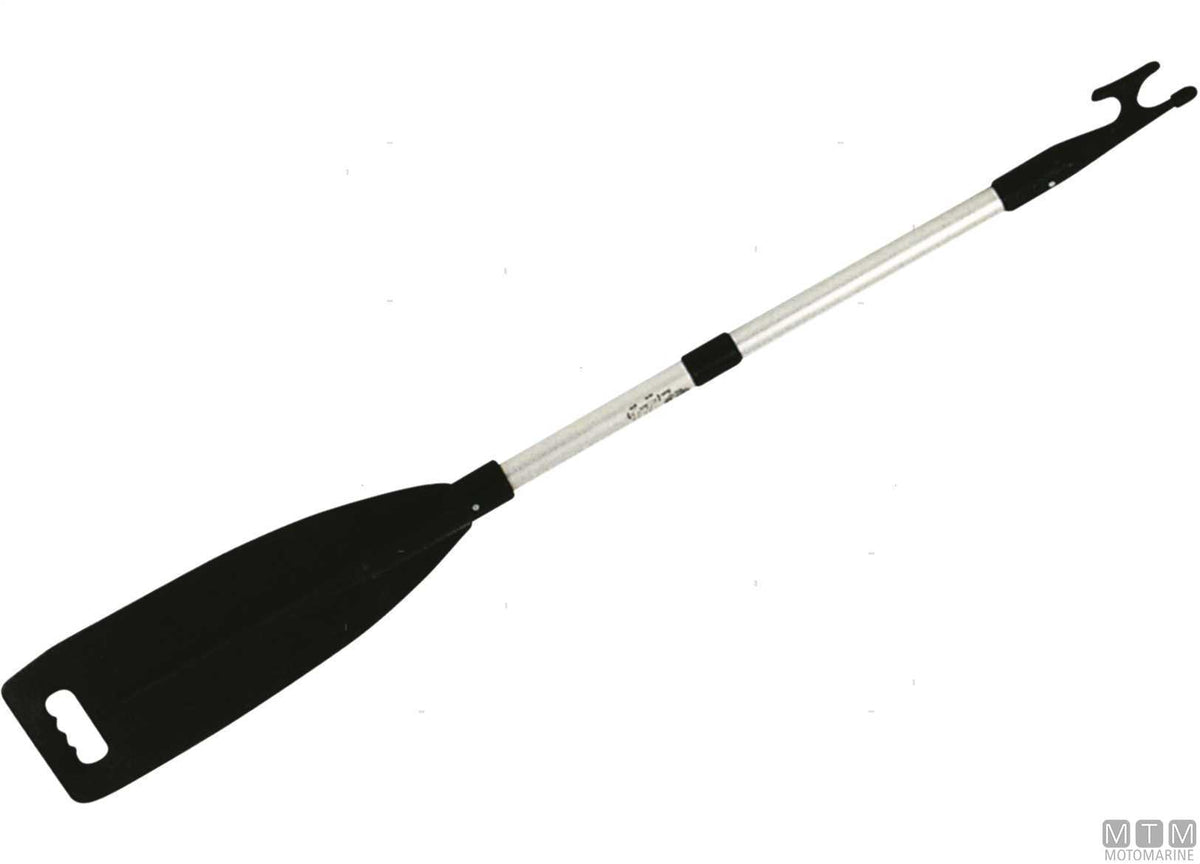 Telescopic paddle with boat hook 120/165 cm in aluminium - original photo Motomarine Srl