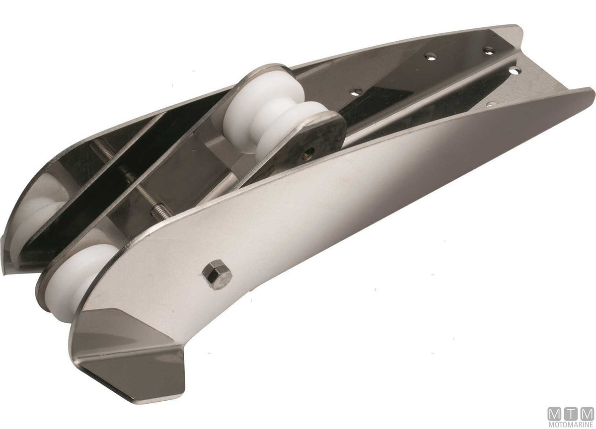 Wing tilting chain bow roller 390 mm, stainless steel 316 - original photo Motomarine Srl