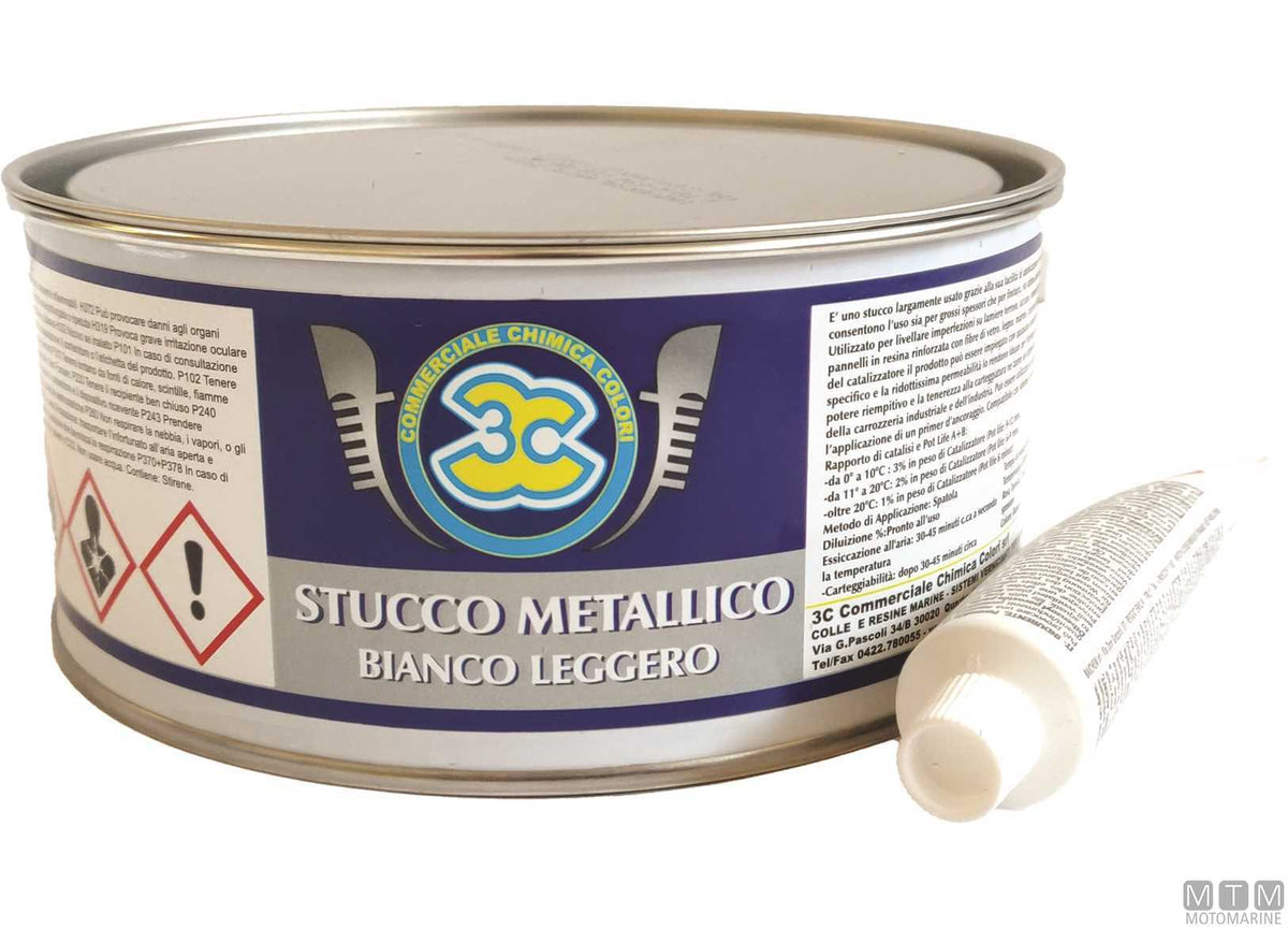 3C metallic polyester filler 125 ml - original photo Motomarine Srl