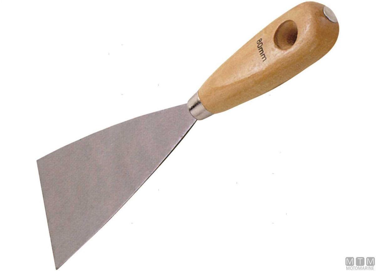 Putty knife with handle 80 mm (12 pcs) - original photo Motomarine Srl