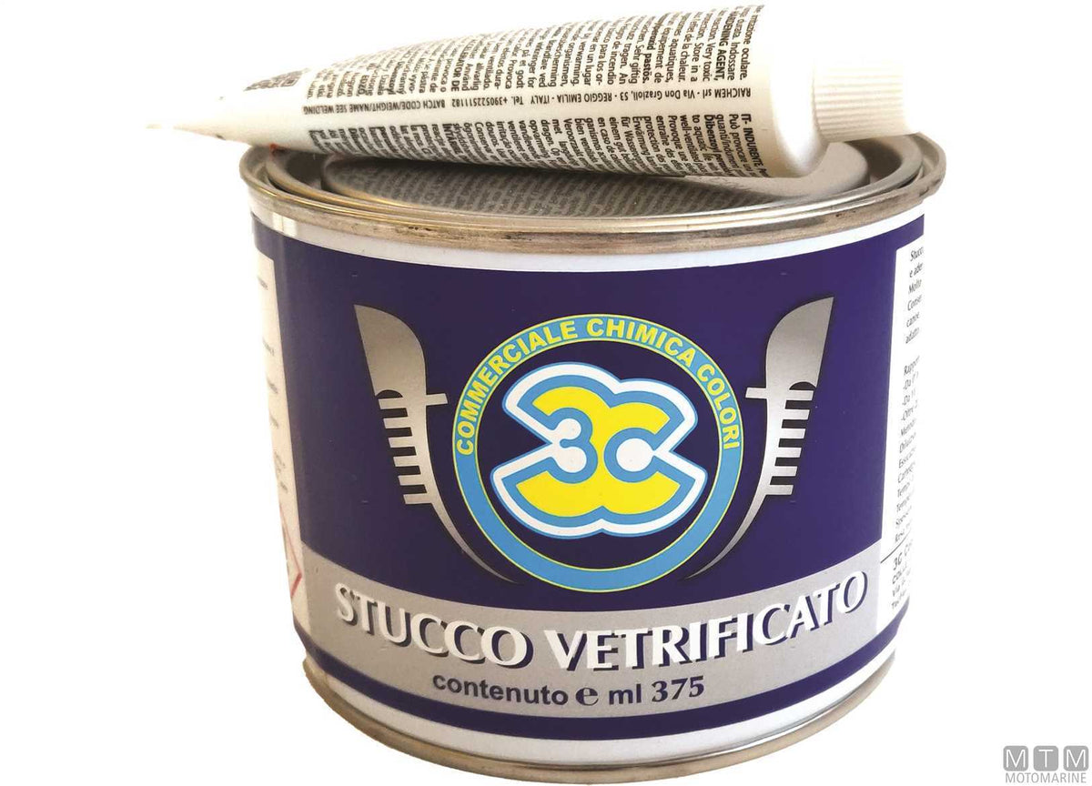 3C fibreglass-reinforced polyester filler 500 ml - original photo Motomarine Srl