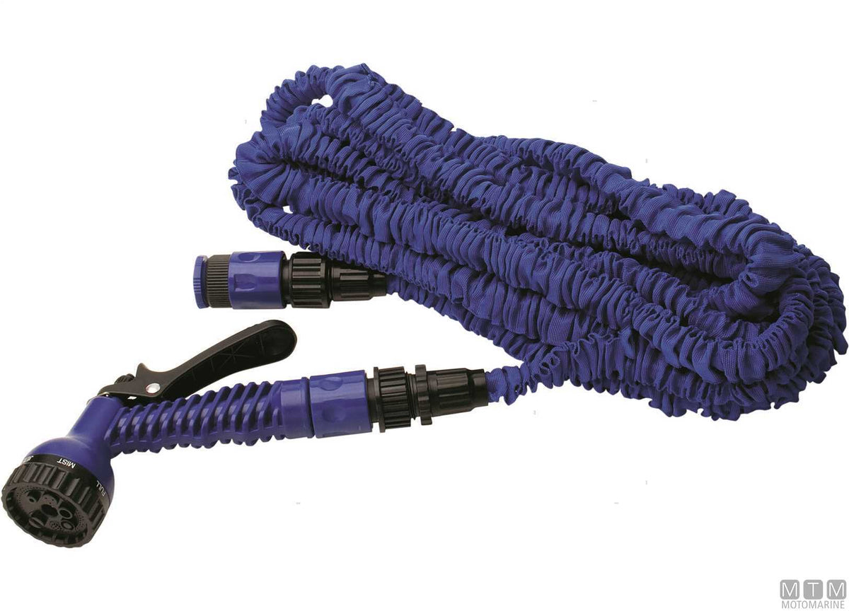 Expandable water hose Stretch Hose blue 5-15 m - original photo Motomarine Srl