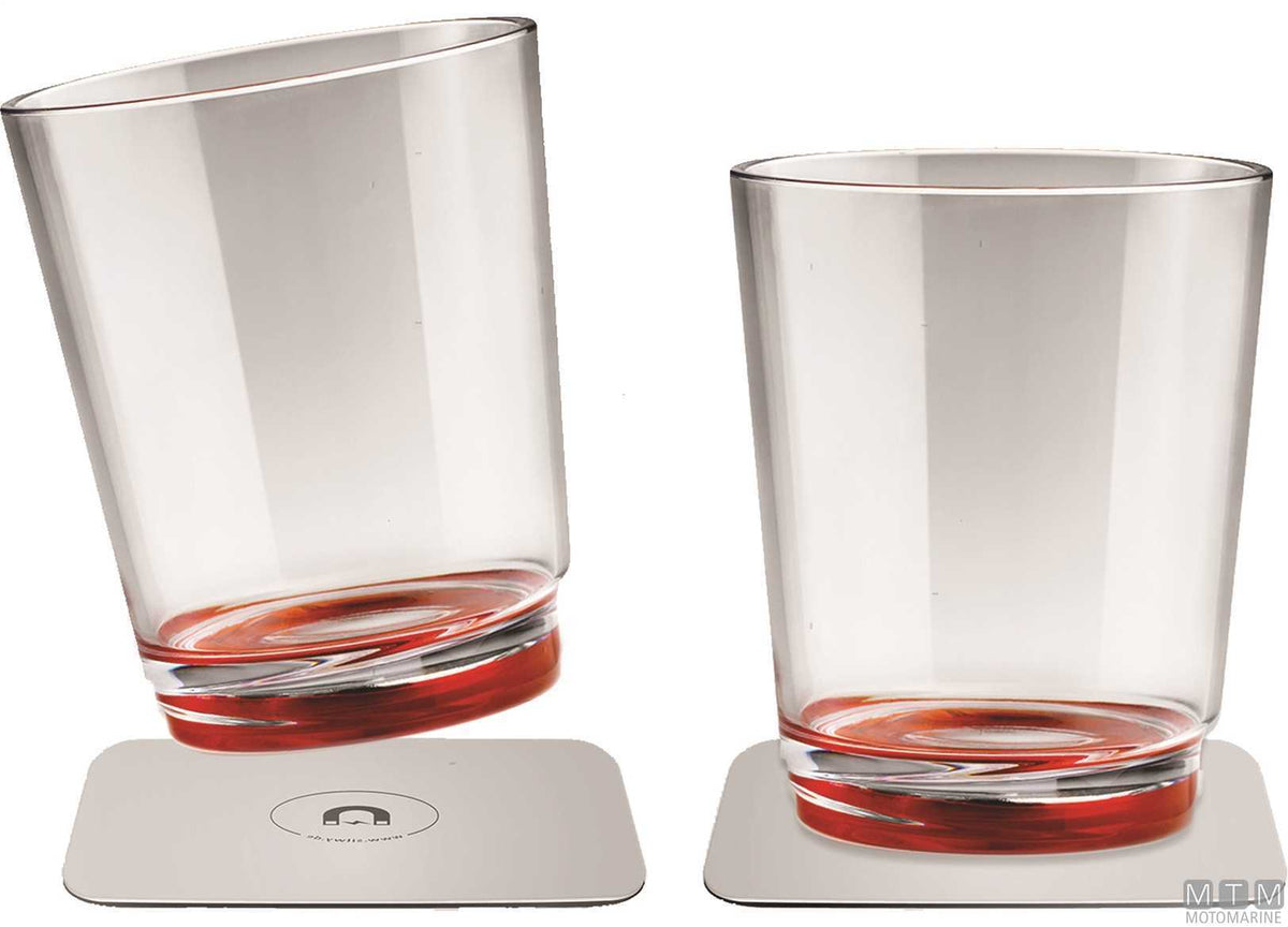 Pair of Silwy magnetic glasses red - original photo Motomarine Srl