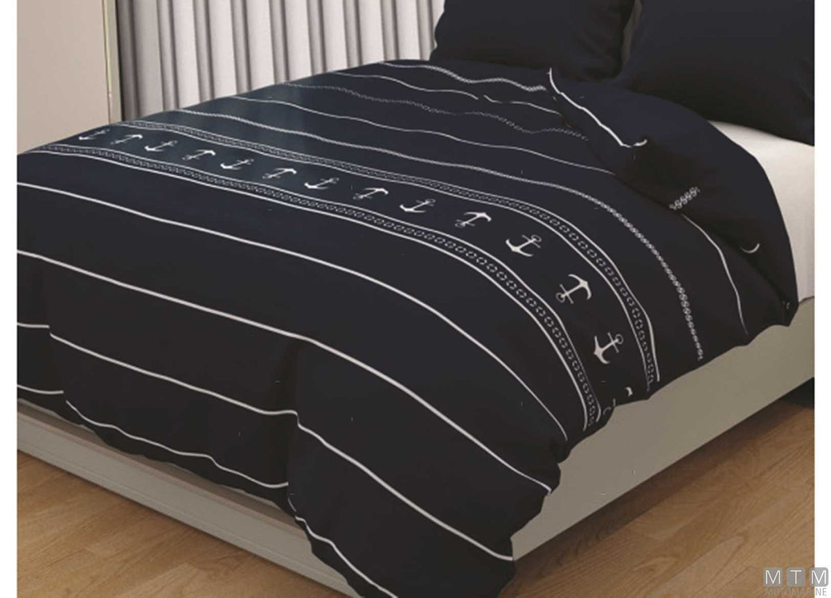 MB lightweight single quilt 270x140 cm navy blue - original photo Motomarine Srl