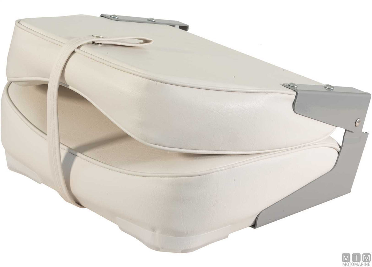Classic High Back folding seat, white - original photo Motomarine Srl