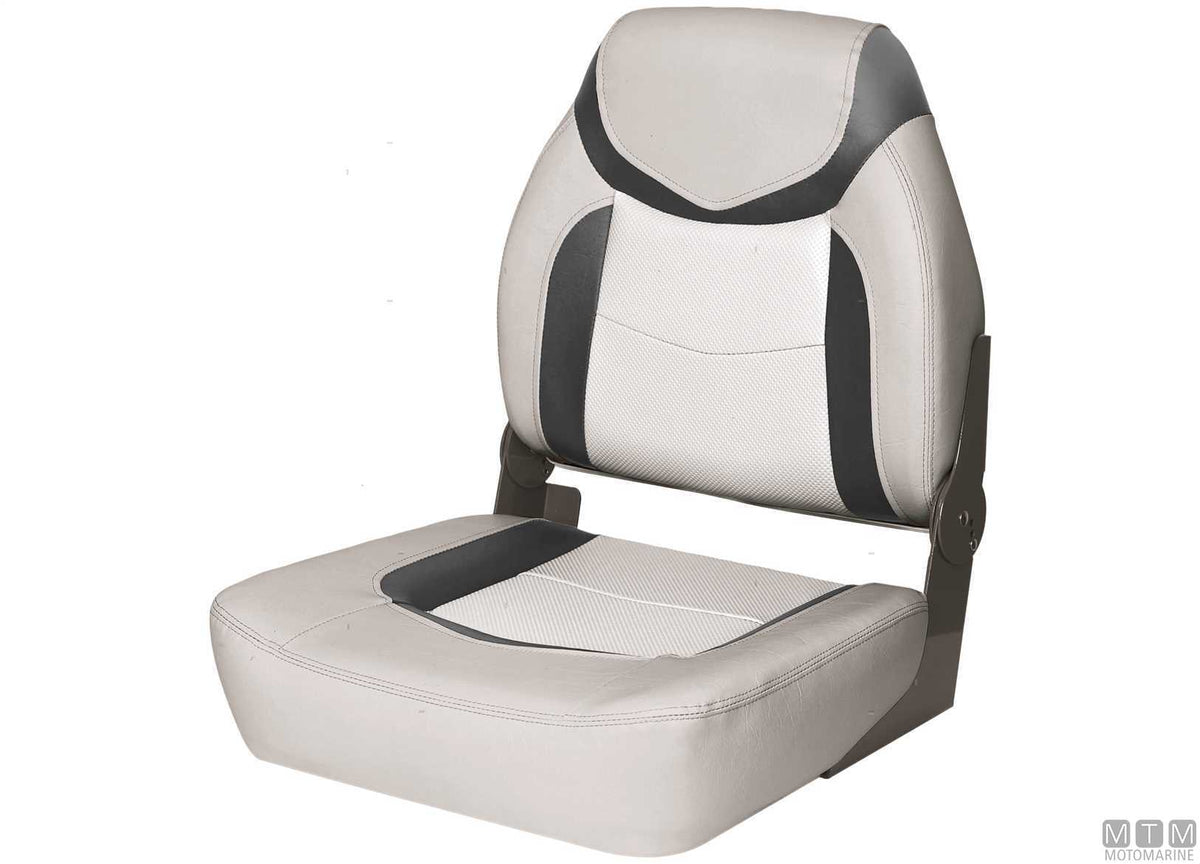 Premium Fish folding seat grey/dark grey - original photo Motomarine Srl