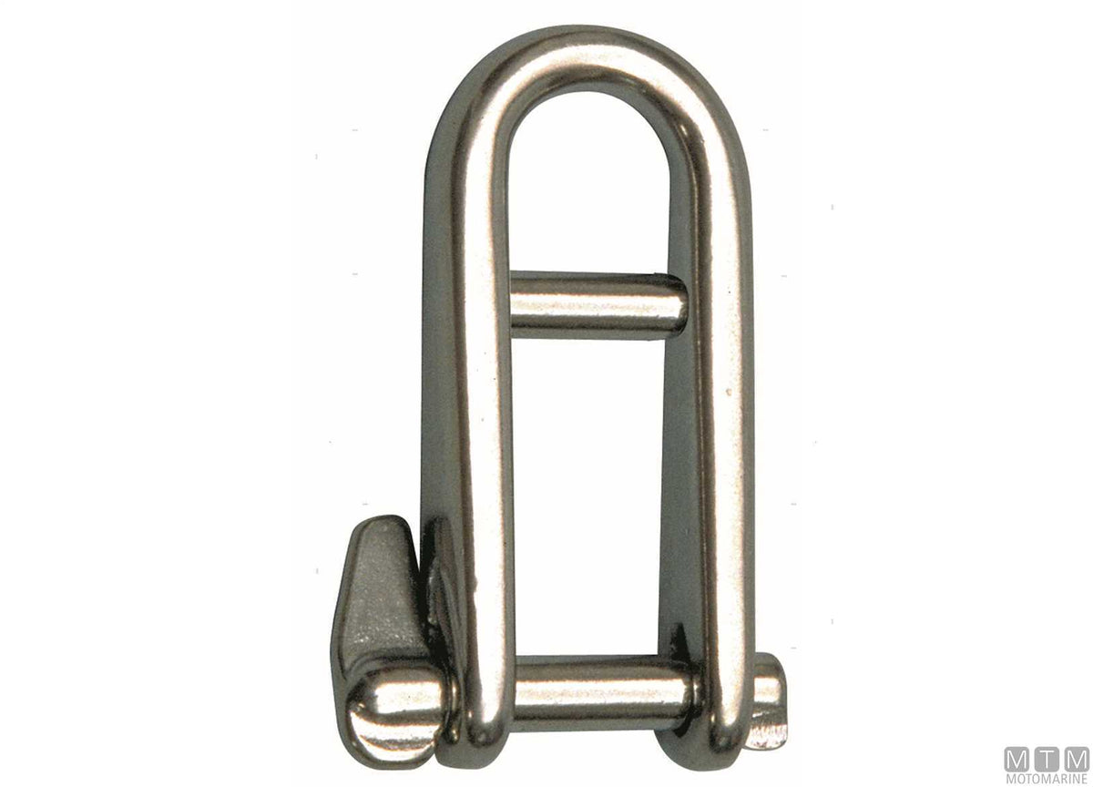 Key pin shackle 2 pins Ø8 mm stainless steel 316 captive pin - original photo Motomarine Srl