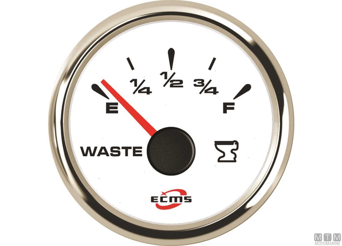 Pressure gauge 10 bar White/Chrome - original photo Motomarine Srl