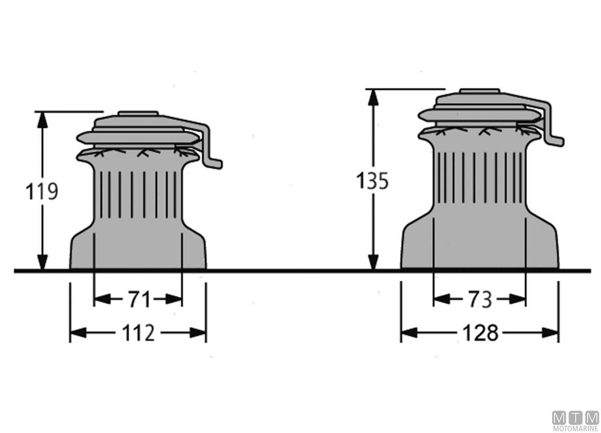 Antal Self-Tailing Winch XT16.2 - original photo Motomarine Srl