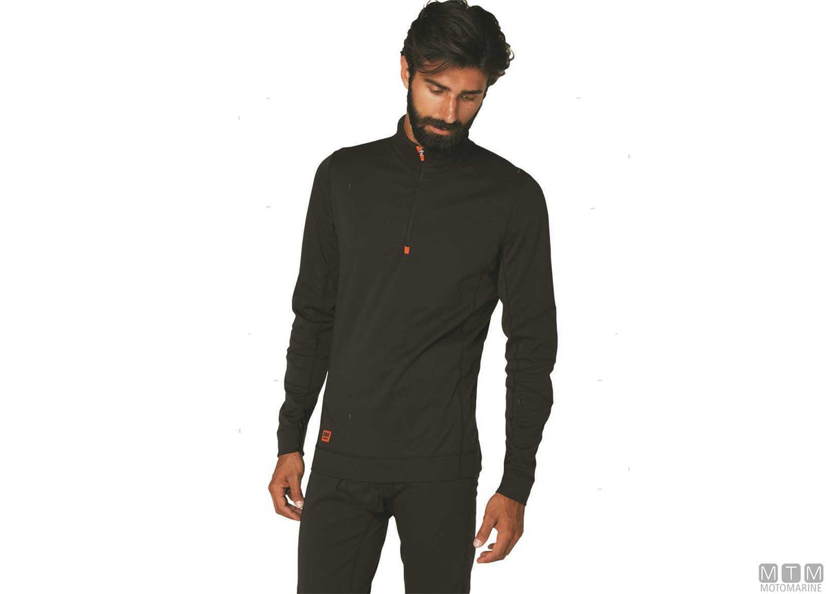 T-shirt H/H Lifa Max with half zip 990 black 3XL - original photo Motomarine Srl