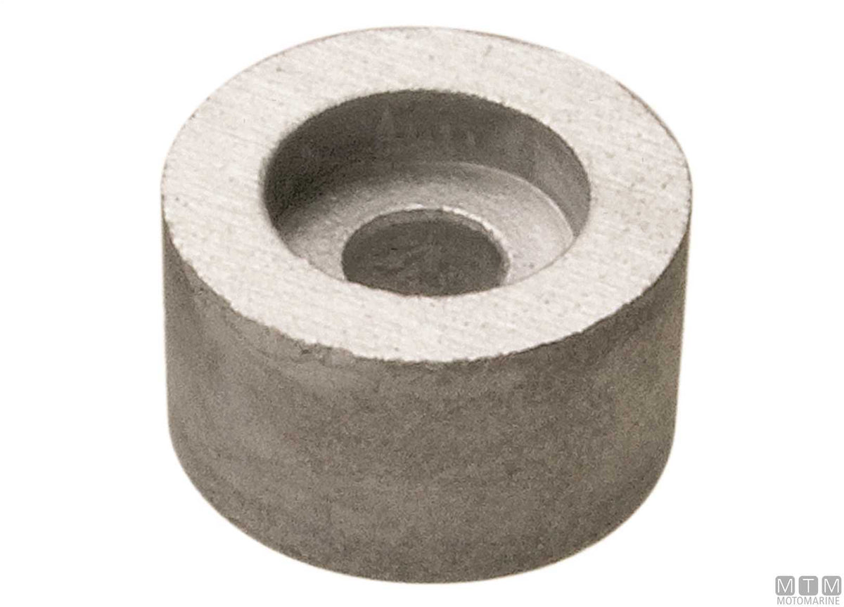2-hole small plate anode Johnson/Evinrude 2-150 in aluminium - original photo Motomarine Srl