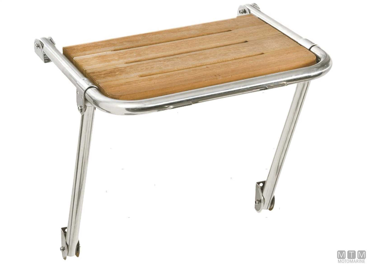 TKC swim platform 27x39 cm, stainless steel and teak - original photo Motomarine Srl