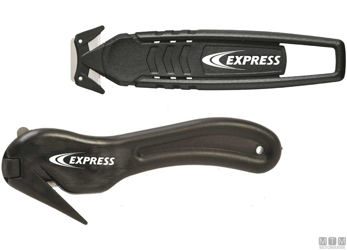 Max tarpaulin cutting knife - original photo Motomarine Srl