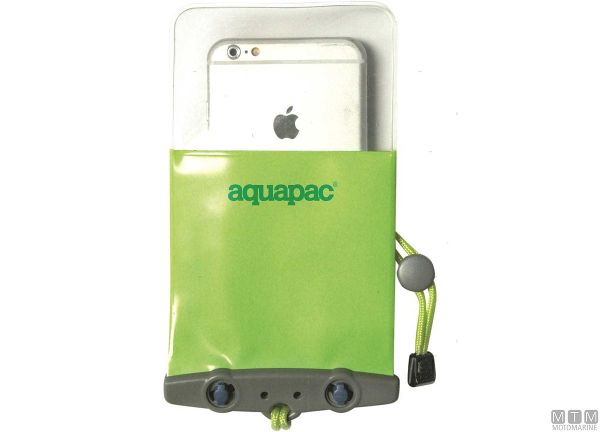 Aquapac waterproof phone case 353 green - original photo Motomarine Srl