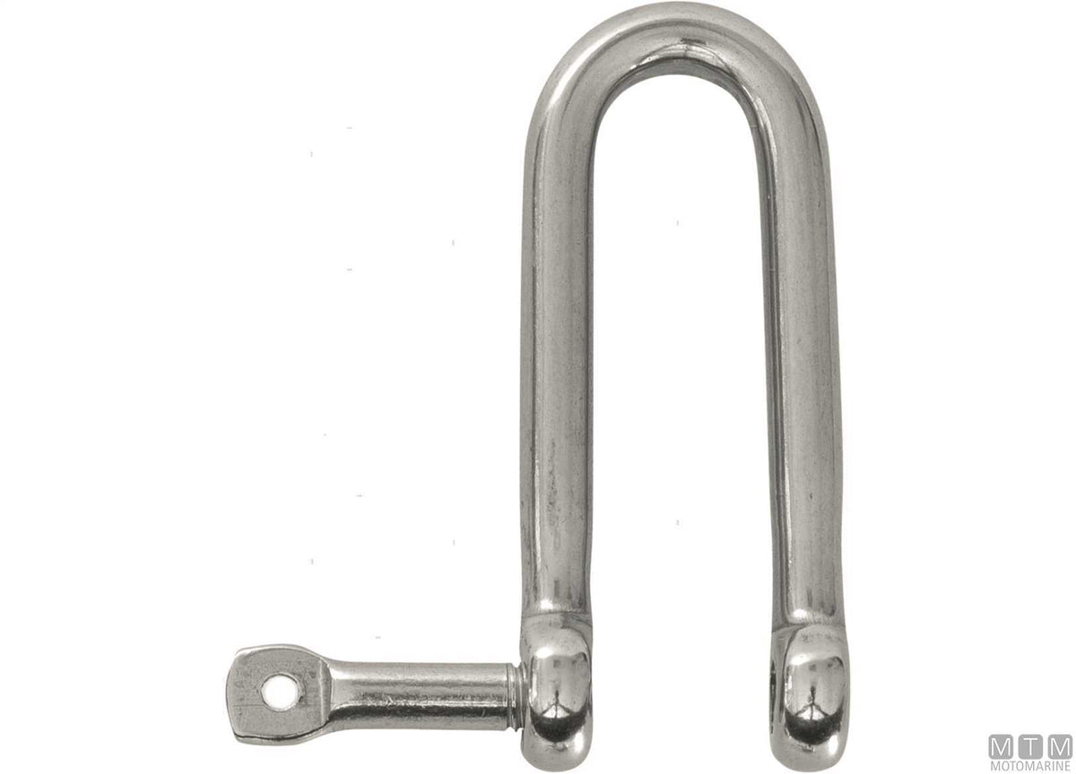 Long shackle Ø6 mm AISI 316 stainless steel captive pin - original photo Motomarine Srl