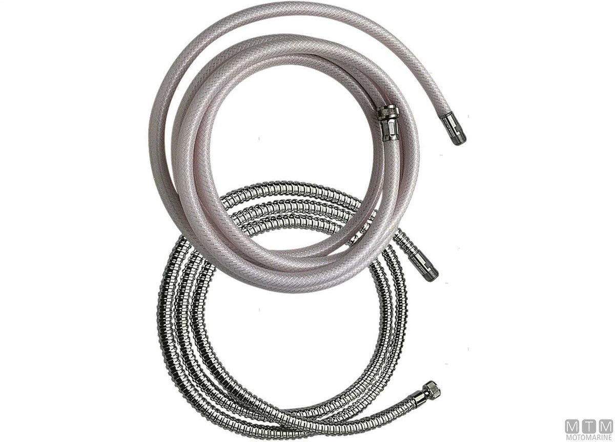 Bath flexible hose 1.5 m chrome - original photo Motomarine Srl