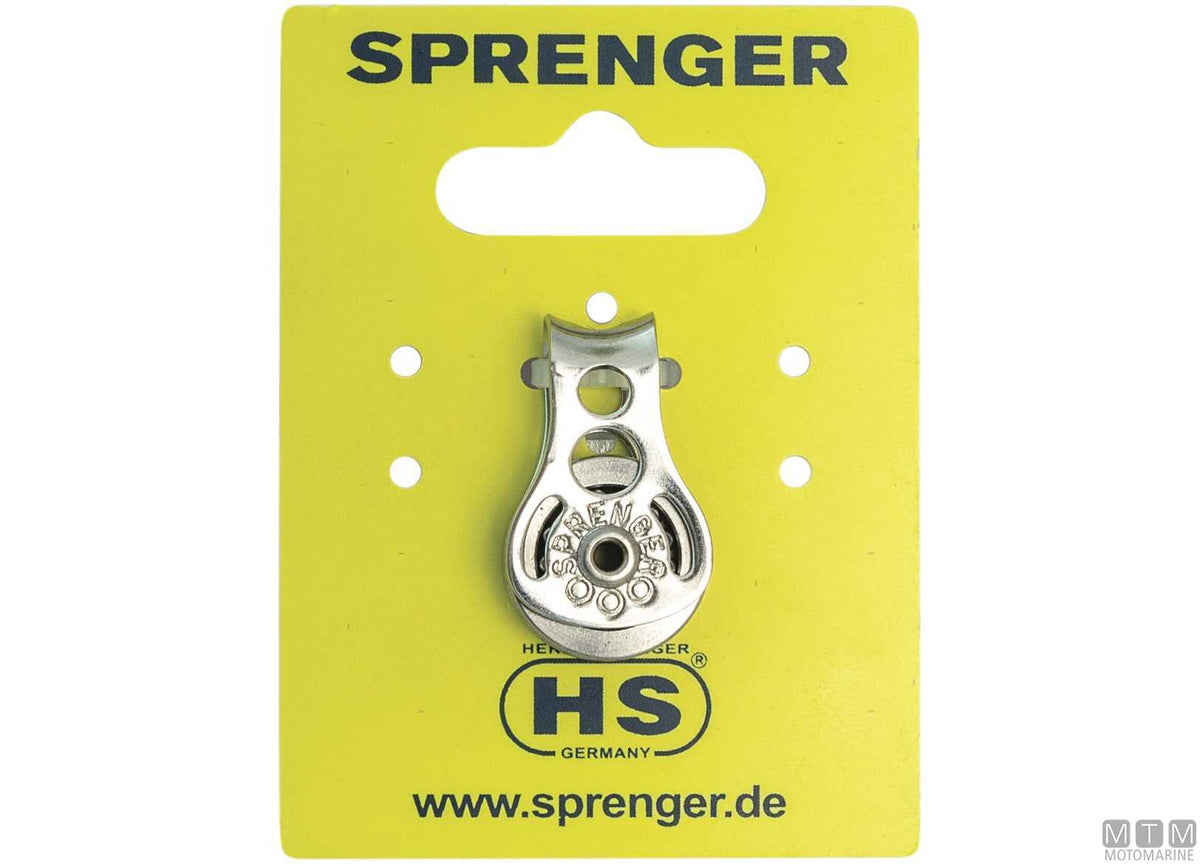 HS stainless steel triple block, ball-bearing sheave Ø19 mm - original photo Motomarine Srl