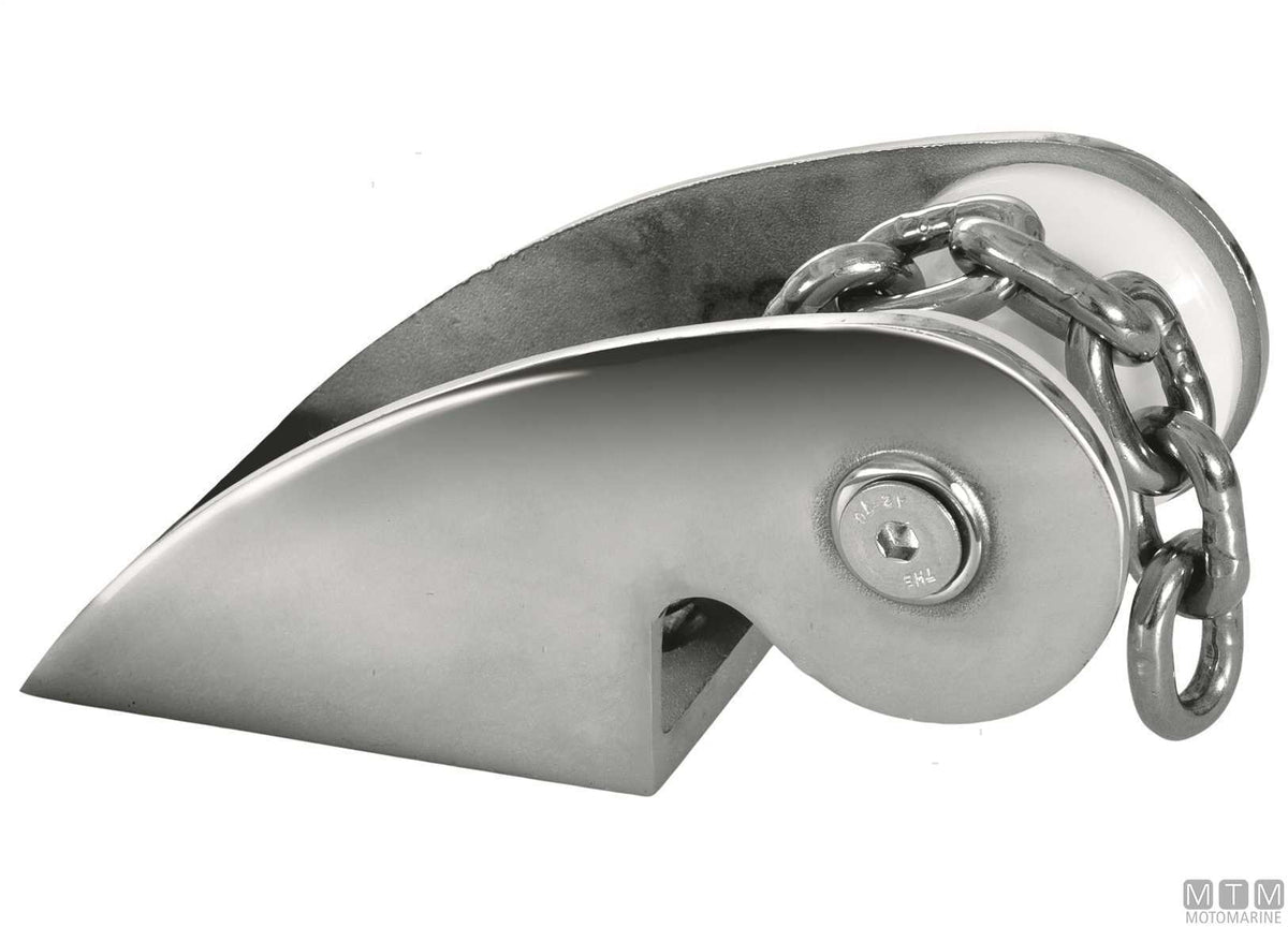 Rising fixed bow roller 150 mm, stainless steel 316 - original photo Motomarine Srl