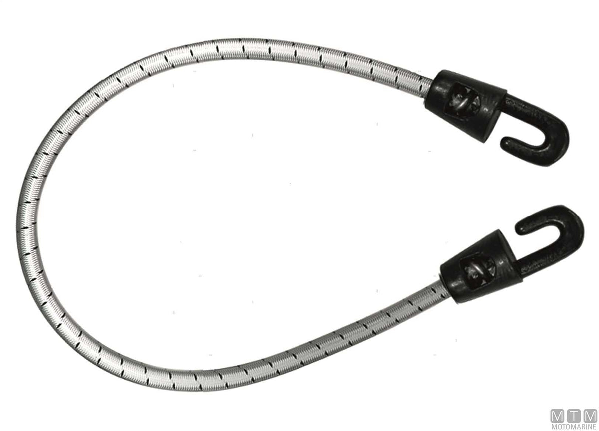 Elastic strap with 2 open nylon hooks Ø6 mm 30 cm - original photo Motomarine Srl