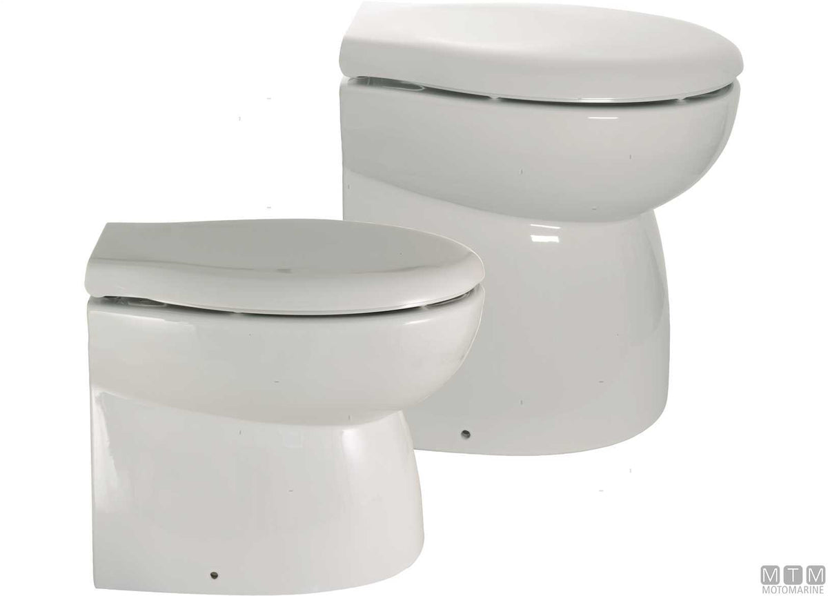 Ocean Luxury Silent low-profile electric toilet 24V - original photo Motomarine Srl