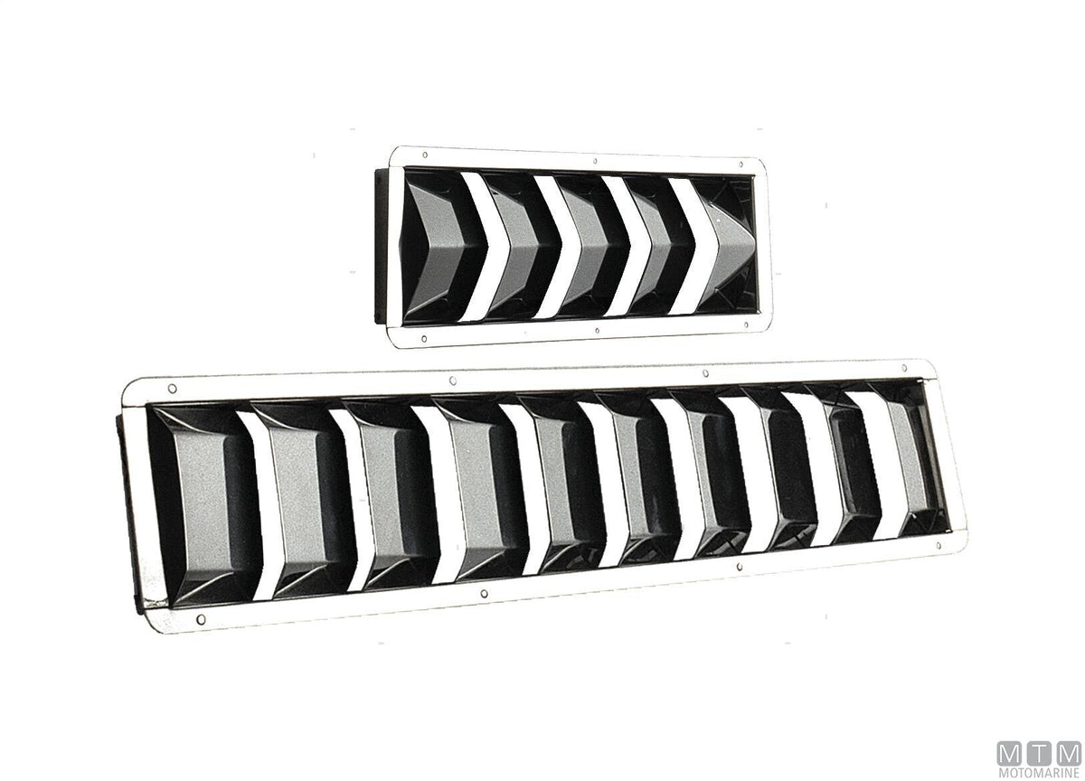 Narrow air vent 530x110 mm, stainless steel - original photo Motomarine Srl