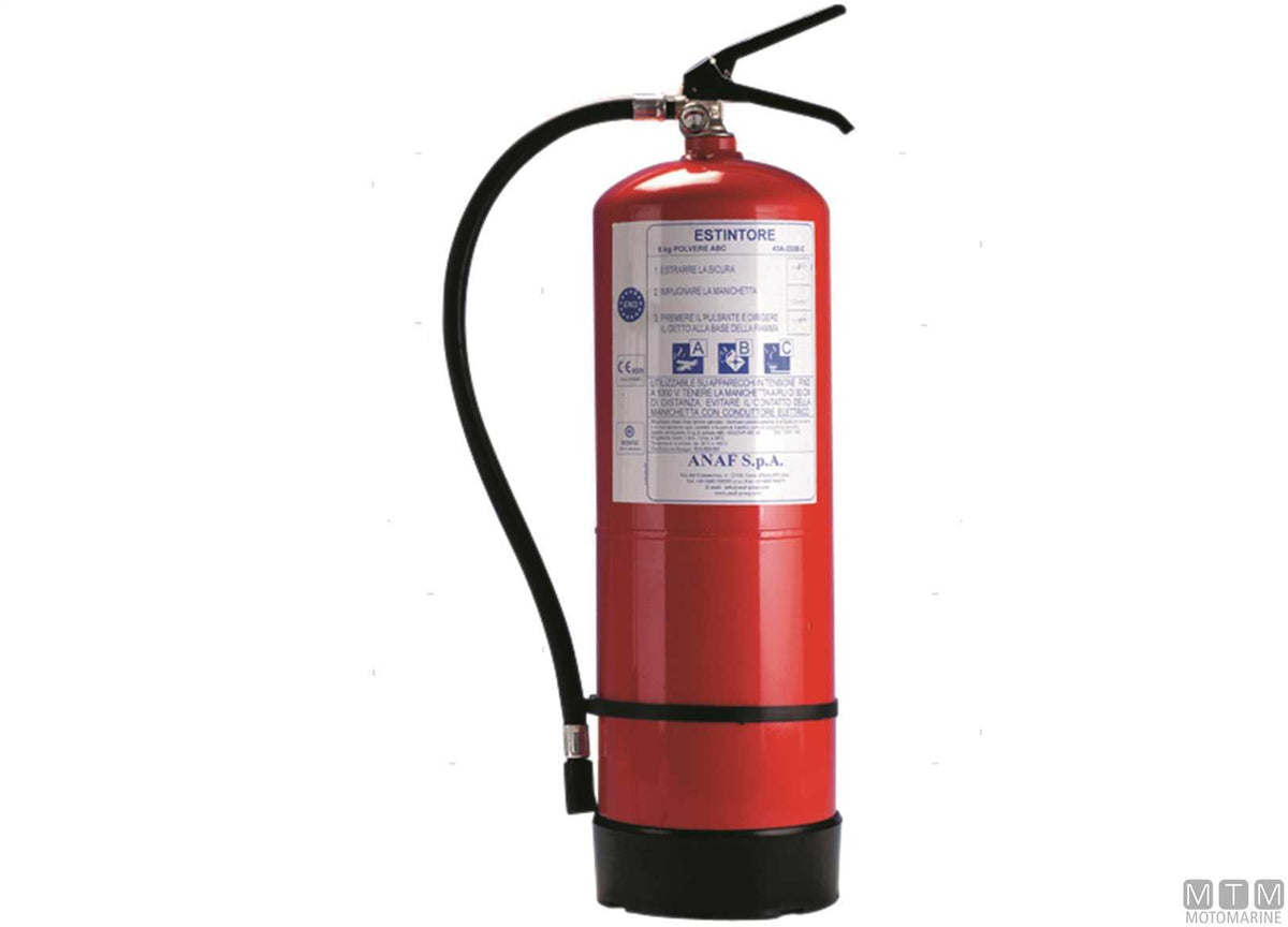 MED fire extinguisher PS6-HJ ABC 6 kg - original photo Motomarine Srl