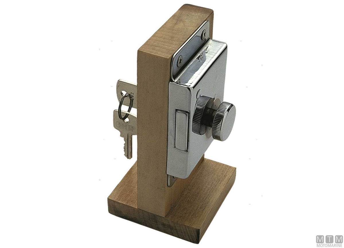 Surface-mounted lock 2-hand with keys 3656B h30 chromed brass - original photo Motomarine Srl