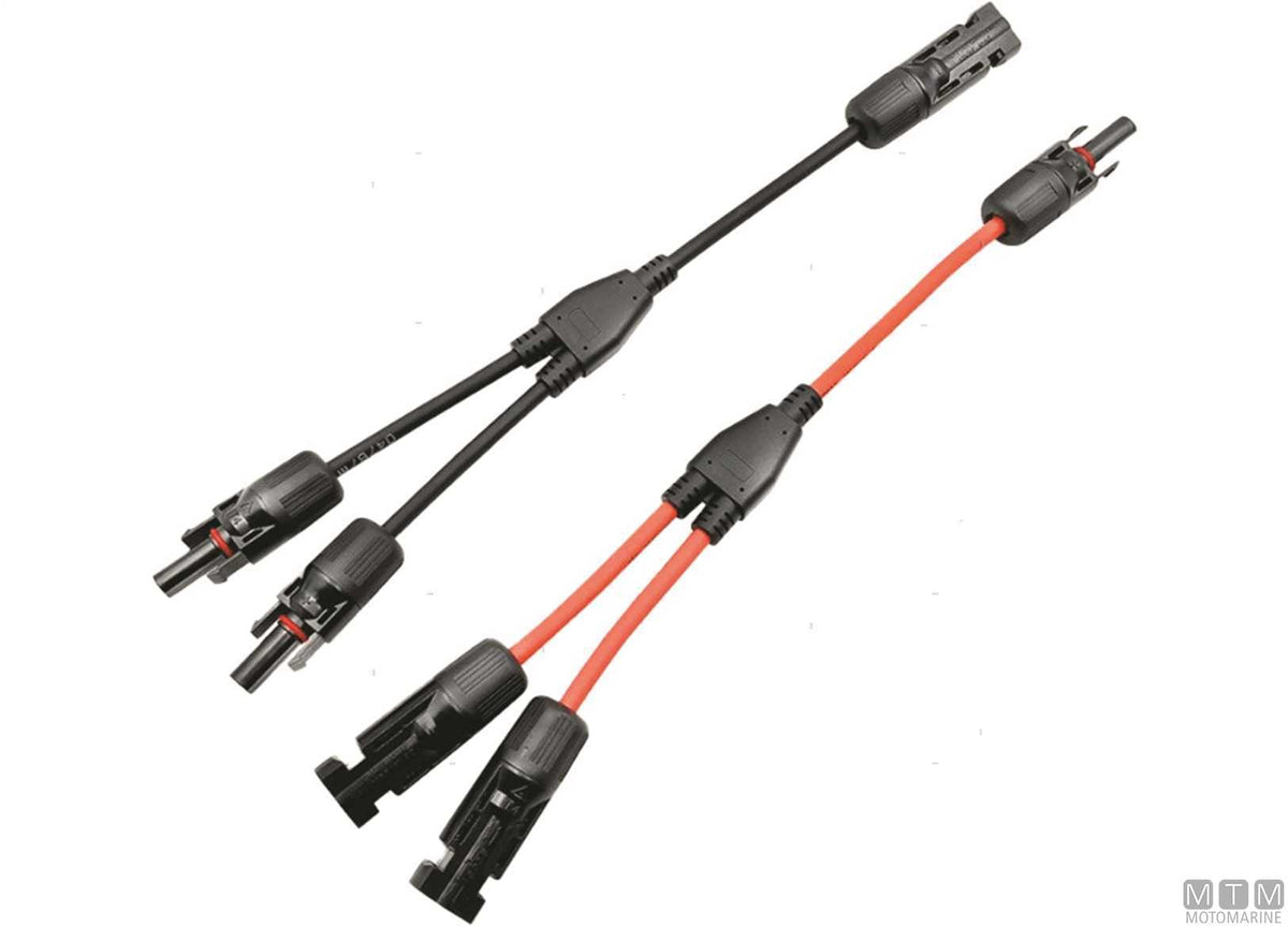 MC4 Y Extension Cable 1xFemale/2xMale 4 mm 30 cm - original photo Motomarine Srl