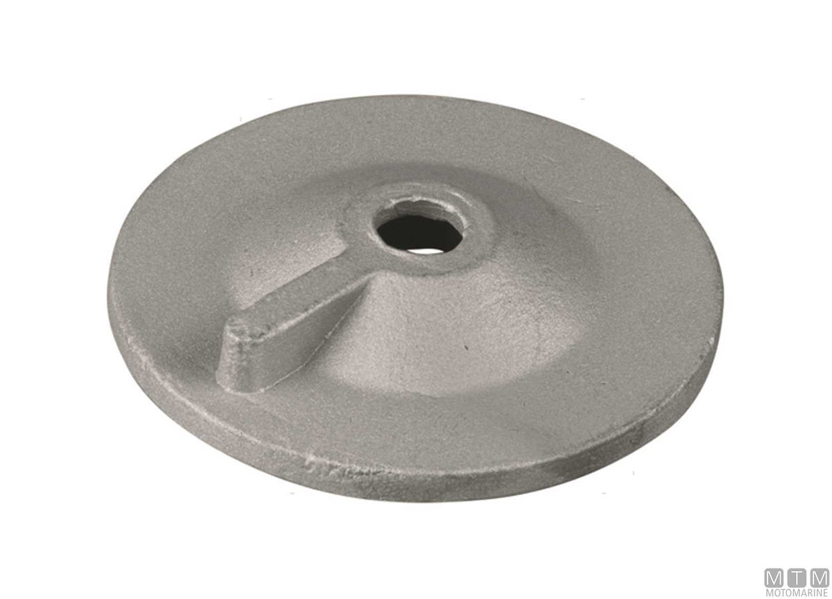 Foot plate anode for Suzuki DT9.9 in zinc - original photo Motomarine Srl