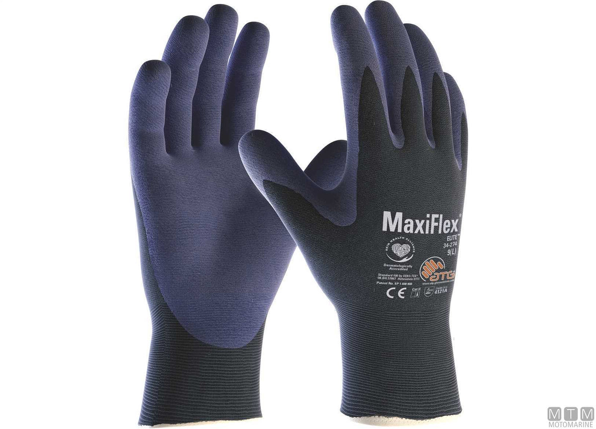 Ultra-light work gloves Maxiflex Elite 10 - original photo Motomarine Srl