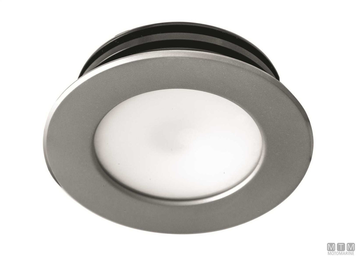 Natural light LED spotlight Astel Intensa satin stainless steel Ø58 mm - original photo Motomarine Srl