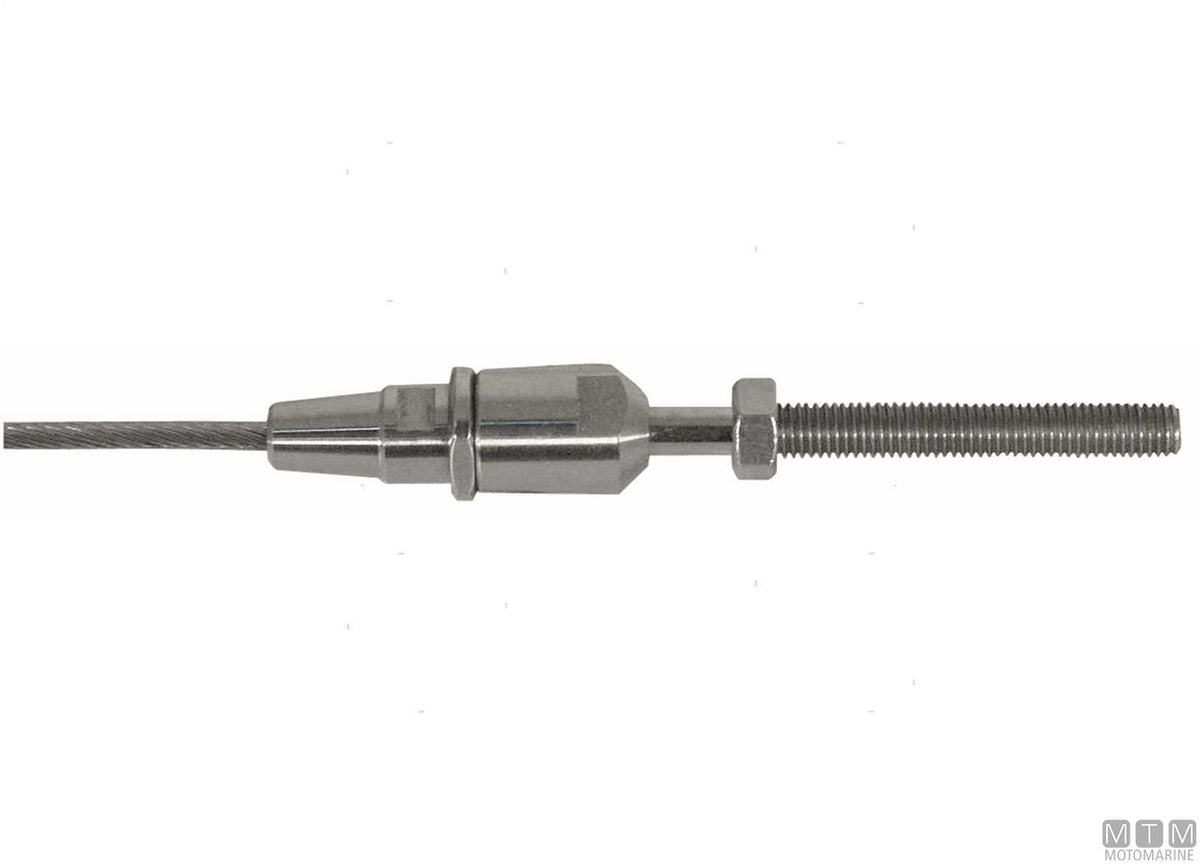 Right-hand quick terminal M10 for Ø5 mm wire stainless steel 316 - original photo Motomarine Srl