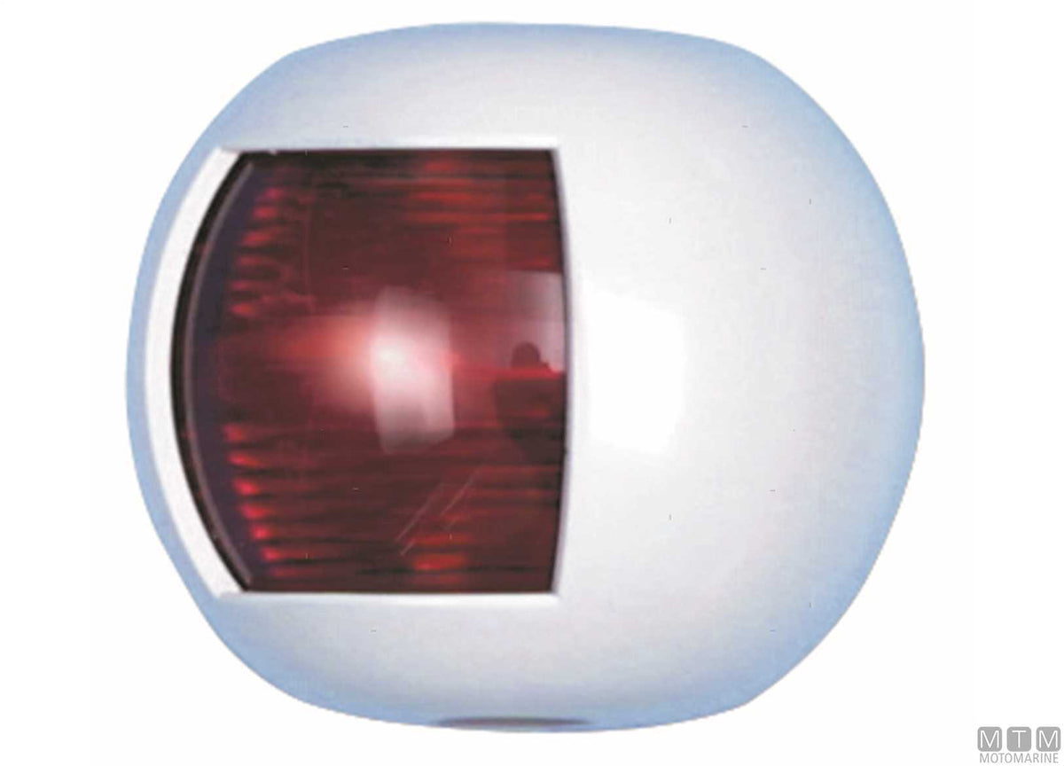 Red side navigation light LED half-dome white 70x63 mm - original photo Motomarine Srl